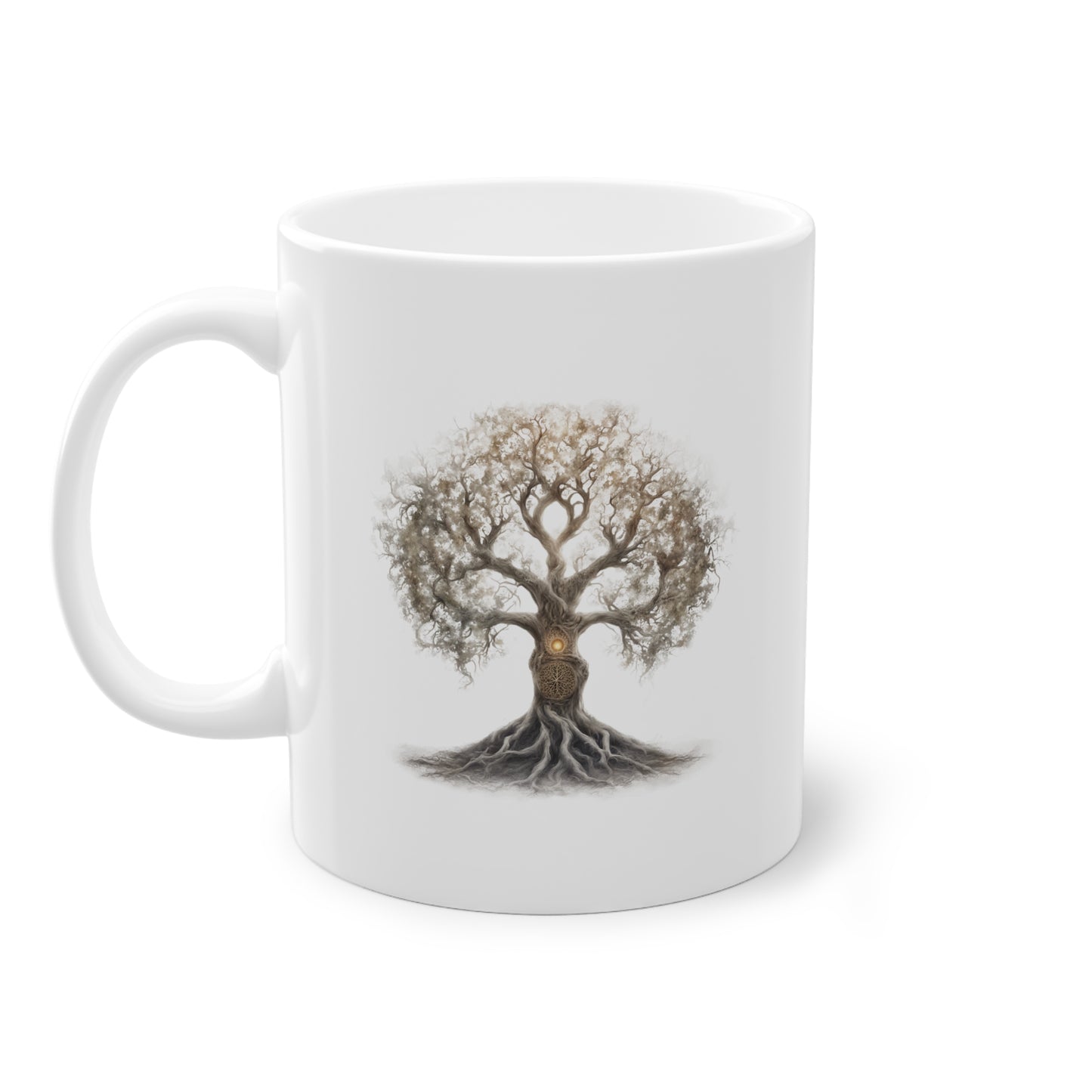 Weisse Tasse mit Lebensbaum 3