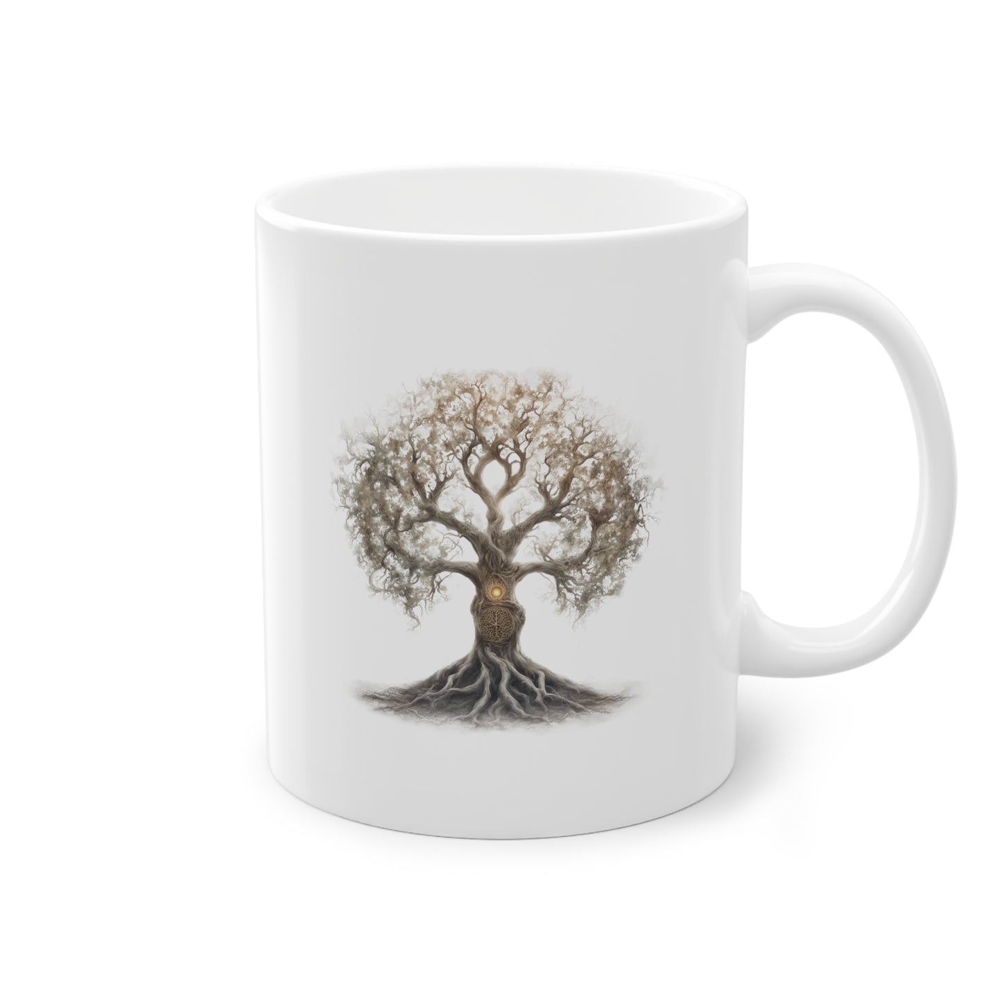 Weisse Tasse mit Lebensbaum 3