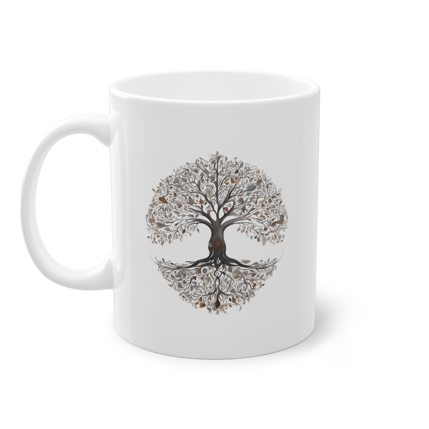 Weisse Tasse mit Lebensbaum 1