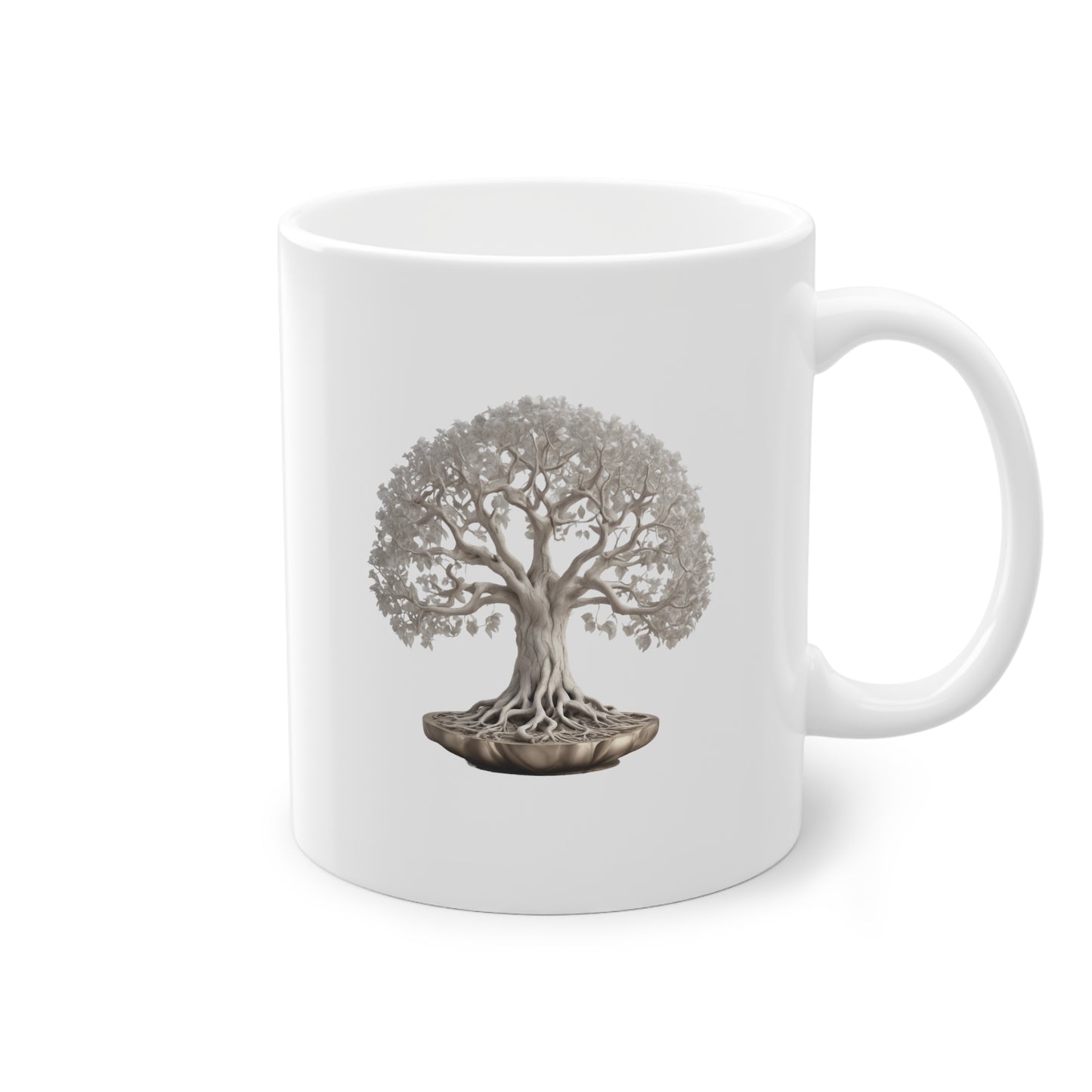 Weisse Tasse mit Lebensbaum 2