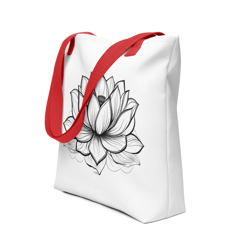 Stofftasche weiß Lotusblüte