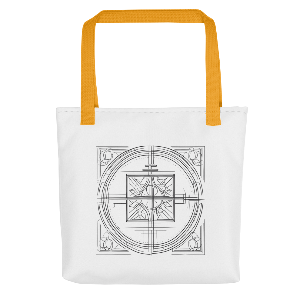 Stofftasche weiß Kreuz graphisch