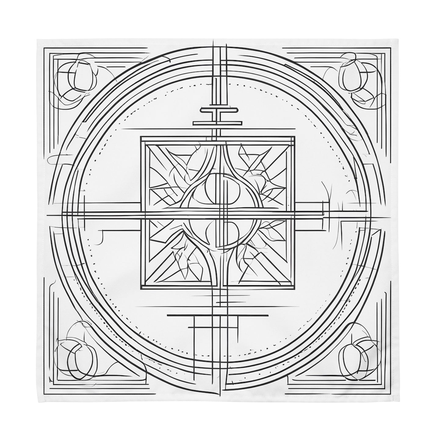 Stoffservietten 4er Set Kreuz graphisch